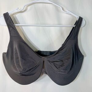 Lilyette Woman’s Grey Underwired No Padding Bra — Size 42DDD